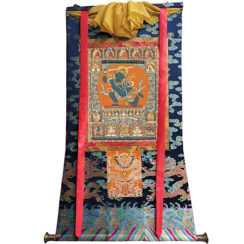 Acala Image - Tibetan thangka painting, size reference