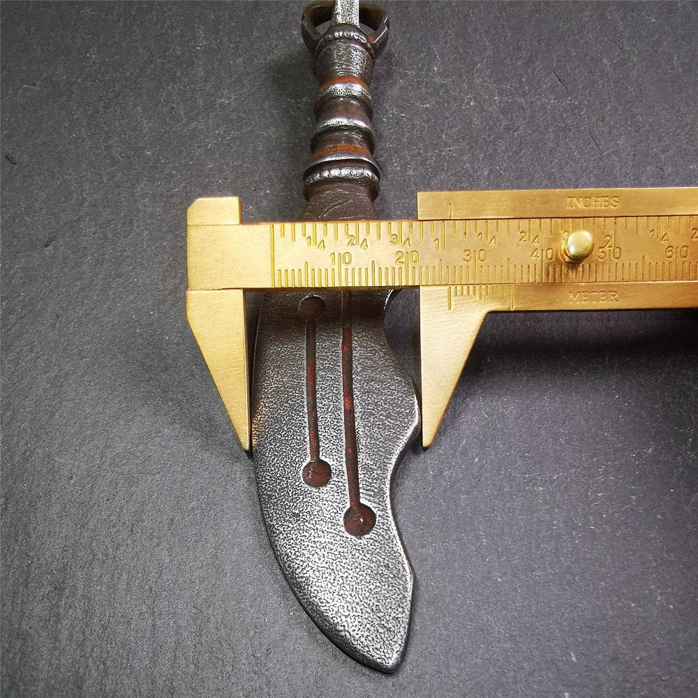 Vajra Knife 6.3" - Tibetan Buddhist vajra, size reference