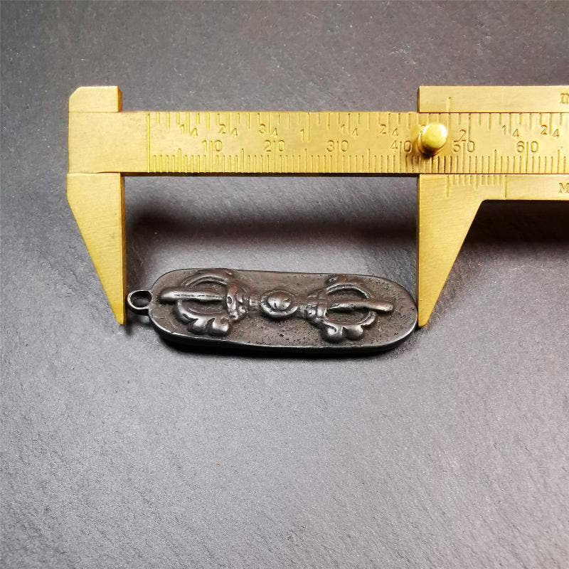 Vajra Pendant 1.96" - Tibetan Buddhist vajra, size reference