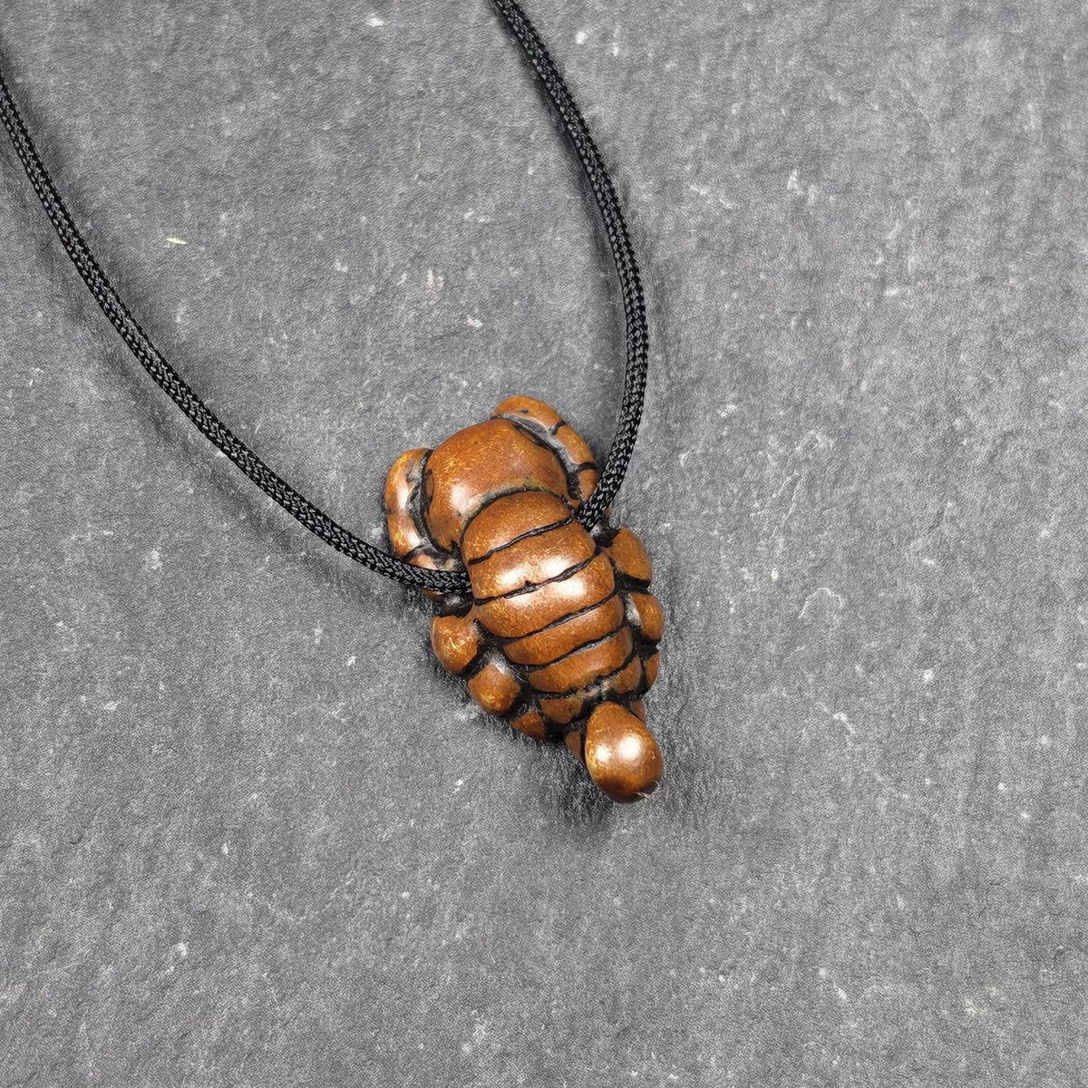 Scorpion Guru Amulet of Padmasambhava - Tibetan Buddhist amulet, size reference