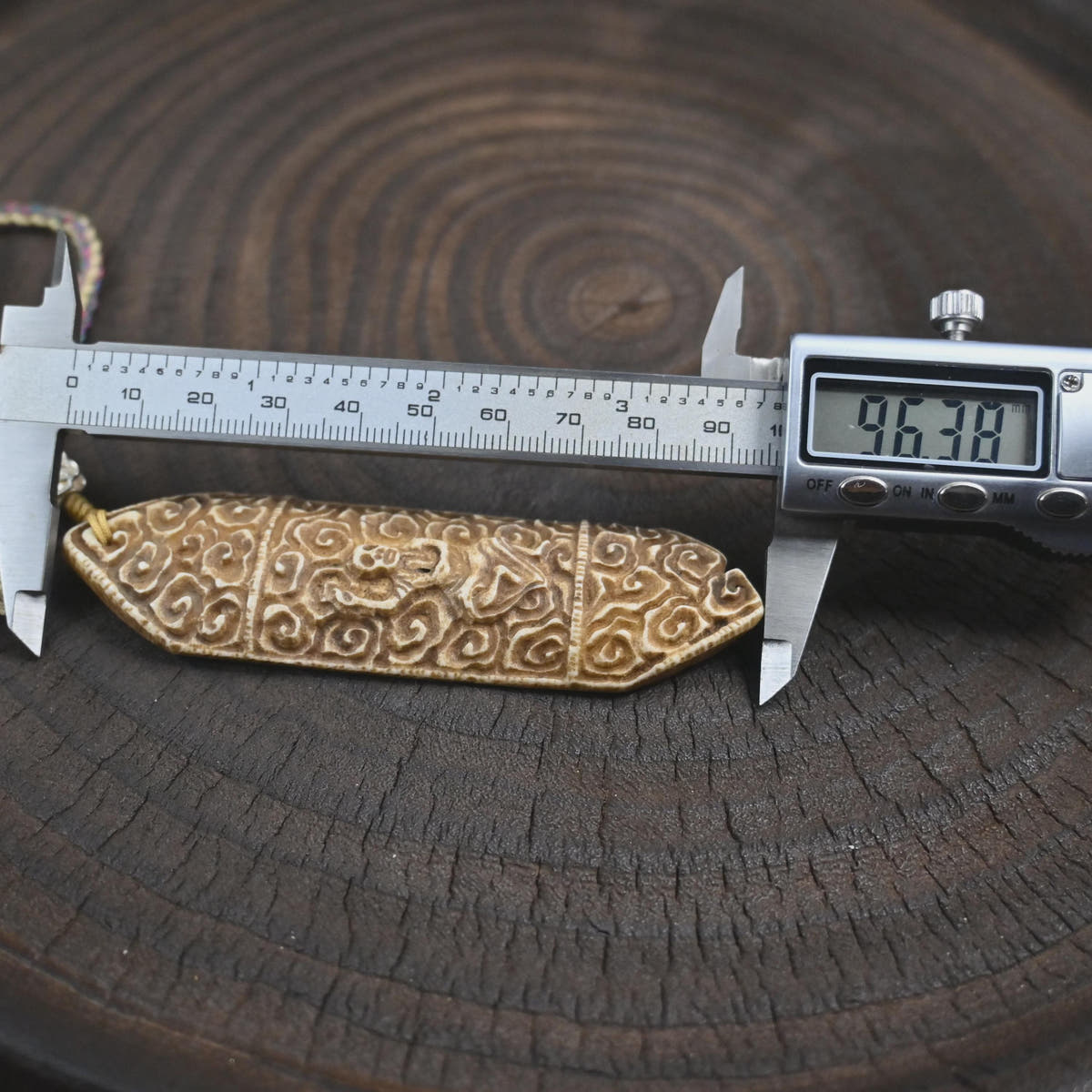 Skull Master Citipai Amulet | Vintage Tibetan Yak Bone Carved Protective Pendant