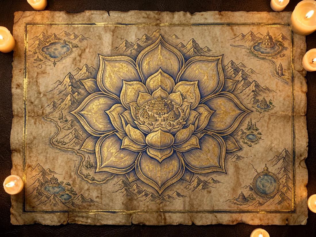 Featured image for Scarce Western Regions Edition ▎Shambhala Map (Middle)