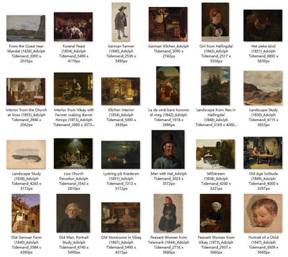 95 Painting Images by Adolph Tidemand Norwegian, 1814-1876 - Tibetan Buddhist thangka, detailed view