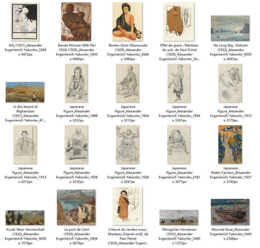 58 Painting Images by Alexander Evgenievich Yakovlev Russian, 1887 - 1938 - Tibetan Buddhist thangka, front view