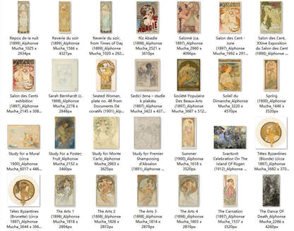 166 Painting Images by Alphonse Mucha Czech, 1860-1939 - Tibetan Buddhist thangka, view 5