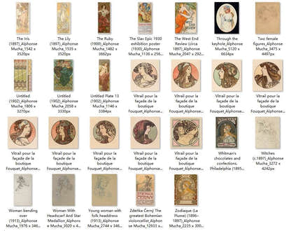 166 Painting Images by Alphonse Mucha Czech, 1860-1939 - Tibetan Buddhist thangka, view 6