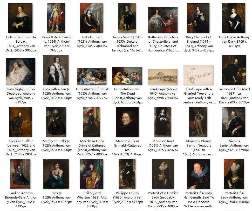 132 Painting Images by Anthony van Dyck Flemish, 1599-1641 - Tibetan Buddhist thangka, detailed view