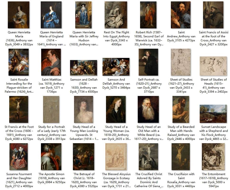 132 Painting Images by Anthony van Dyck Flemish, 1599-1641 - Tibetan Buddhist thangka, view 4