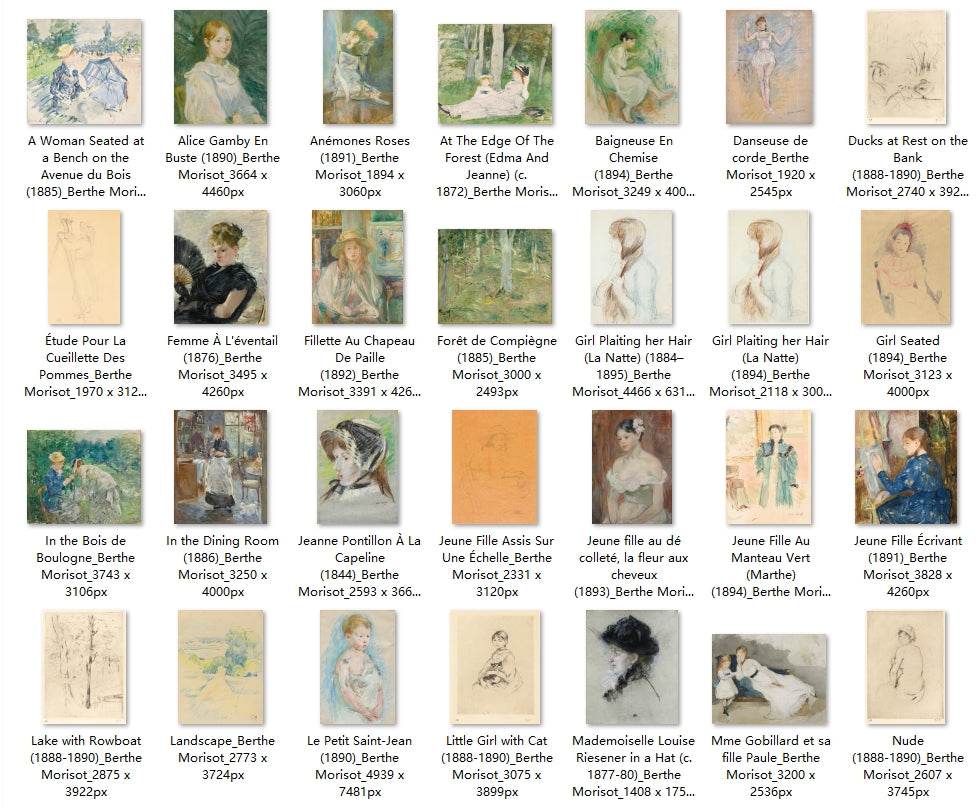 74 Painting Images by Berthe Morisot French, 1841-1895 - Tibetan Buddhist thangka, front view