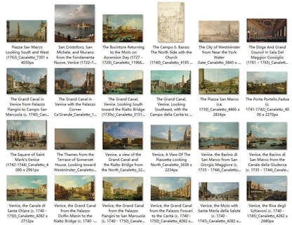 58 Painting Images by Canaletto Italian, 1697 - 1768 - Tibetan Buddhist thangka, detailed view