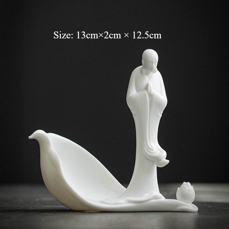 White Porcelain Buddha Statue - Tibetan Buddhist statue, view 9