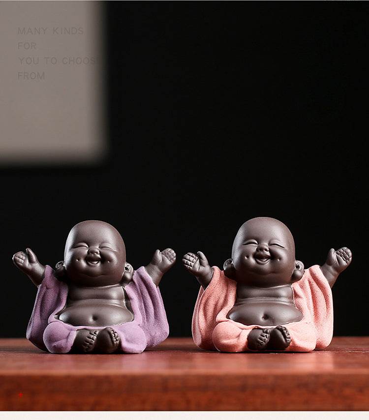 Purple Clay Maitreya Buddha Statues - Tibetan Buddhist statue, view 16