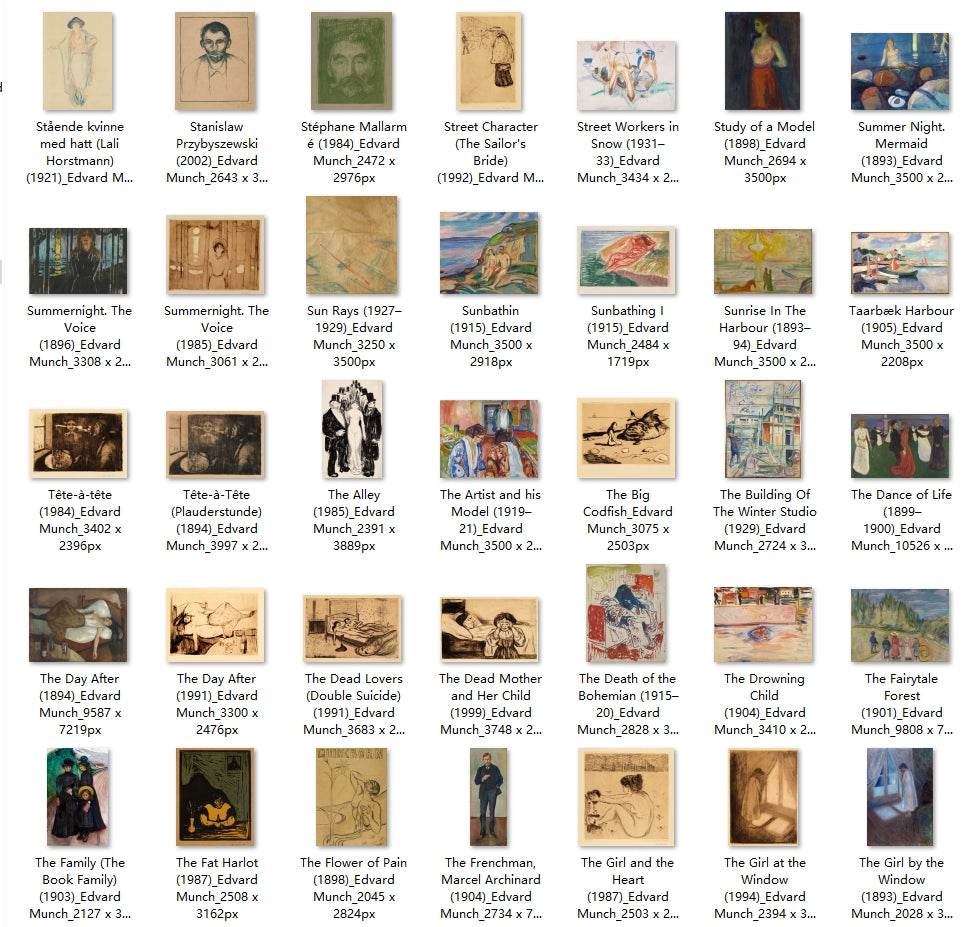 426 Painting Images by Edvard Munch Norwegian, 1863 - 1944 - Tibetan Buddhist thangka, view 9