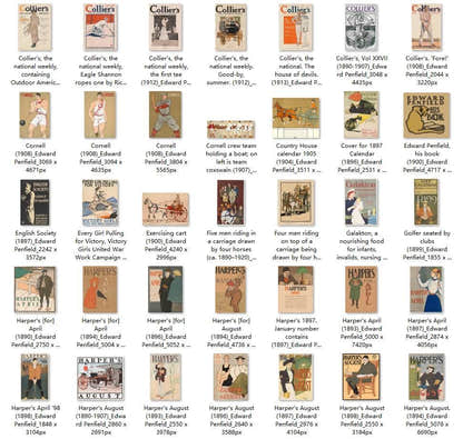 200 Painting Images by Edward Penfield American, 1866 - 1925 - Tibetan Buddhist thangka, detailed view