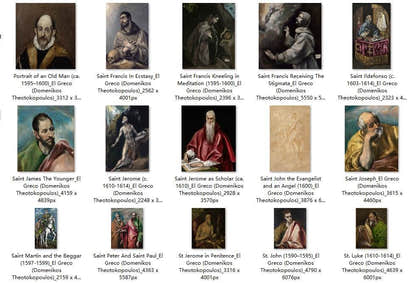 45 Painting Images by El Greco Domenikos Theotokopoulos Greek, 1540-1614 - Tibetan Buddhist thangka, detailed view