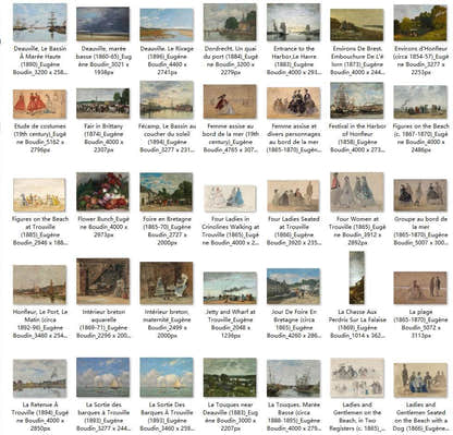 176 Painting Images by Eugène Boudin French, 1824-1898 - Tibetan Buddhist thangka, detailed view