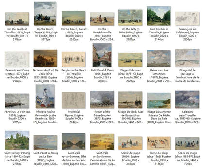 176 Painting Images by Eugène Boudin French, 1824-1898 - Tibetan Buddhist thangka, view 4
