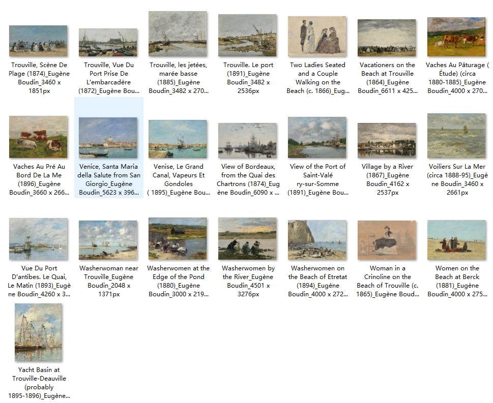 176 Painting Images by Eugène Boudin French, 1824-1898 - Tibetan Buddhist thangka, view 6