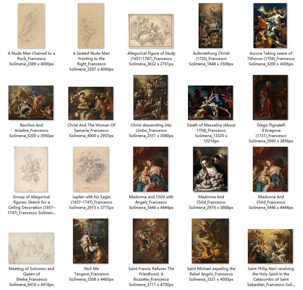 34 Painting Images by Francesco Solimena Italian, 1657-1747 - Tibetan Buddhist thangka, front view