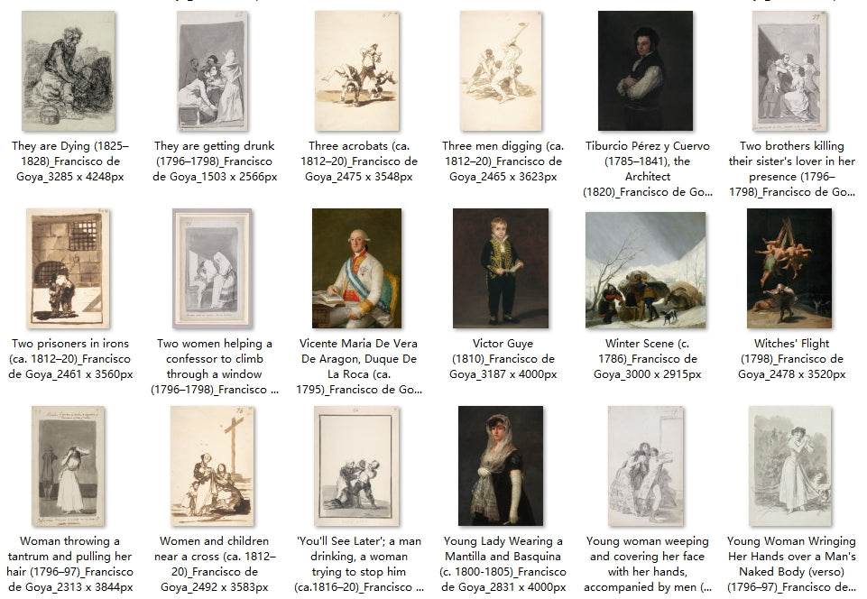 114 Painting Images by Francisco de Goya Spanish, 1746 - 1828 - Tibetan Buddhist thangka, view 5