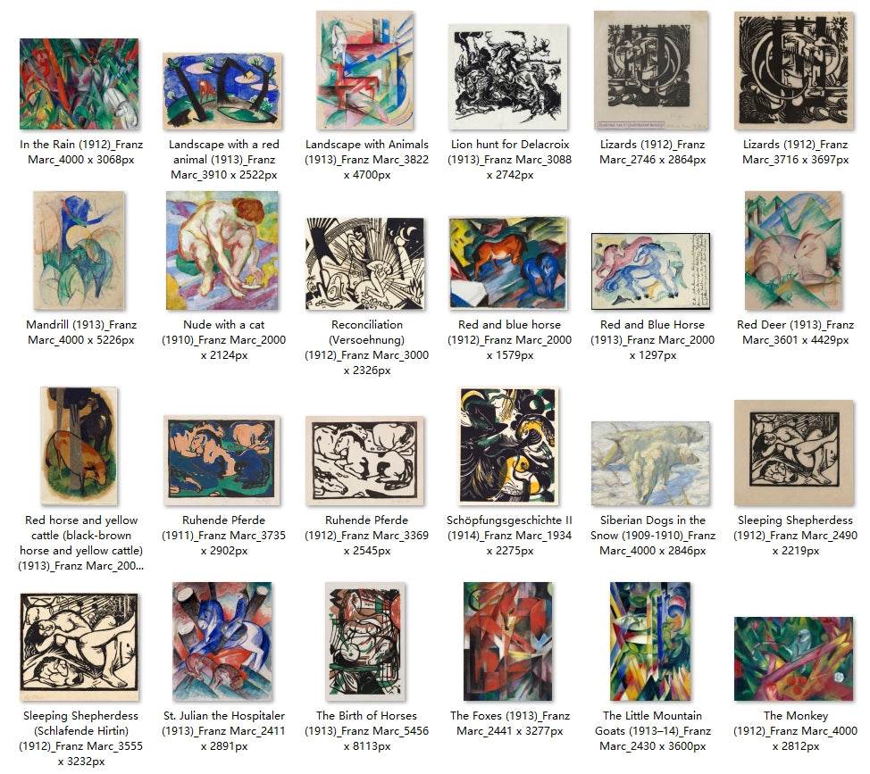 68 Painting Images by Franz Marc German, 1880-1916 - Tibetan Buddhist thangka, detailed view