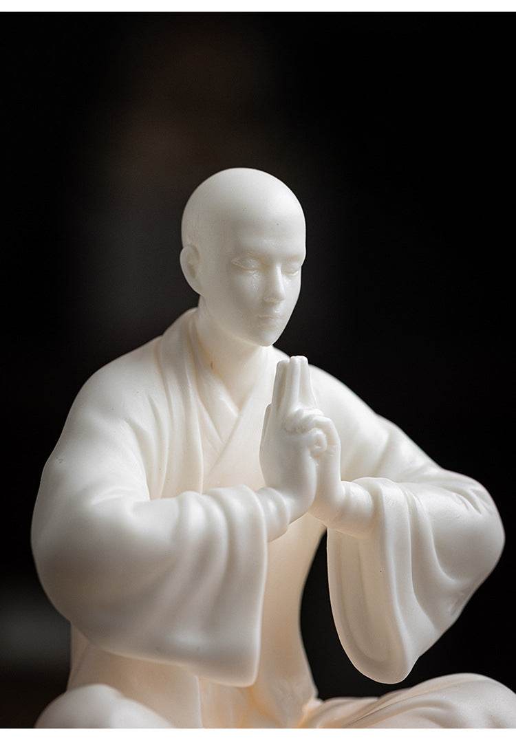 White Porcelain Meditation Buddha Statues - Tibetan Buddhist statue, view 9