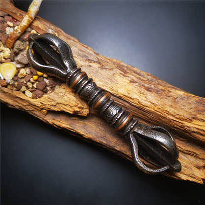 Five-pronged Vajra 4.3" - 5.9" - Tibetan Buddhist vajra, view 4
