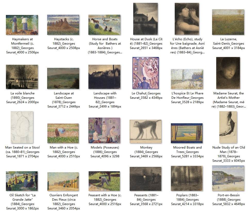 85 Painting Images by Georges Seurat French, 1859-1891 - Tibetan Buddhist thangka, detailed view