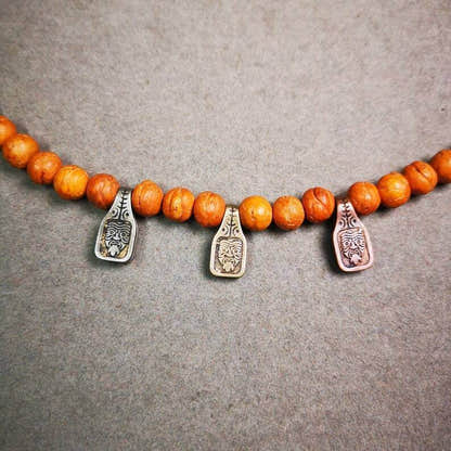 Mala Counter Clip,Drashi Lhamo - Tibetan Buddhist mala beads, front view