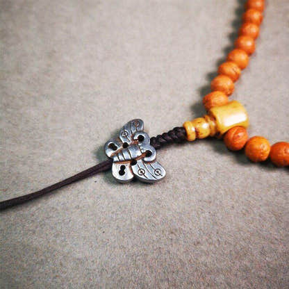 Amulet,Butterfly Pendant for Mala,Bag Hanging,Prayer Bead Necklace - Tibetan Buddhist mala beads, view 6