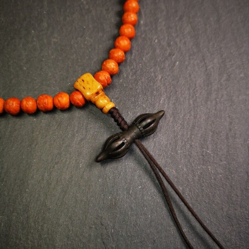 Vintage Vajra Dorje Amulet,1.5" - Tibetan Buddhist amulet, detailed view