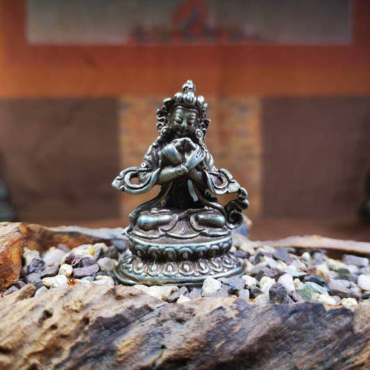 Vajrasattva Buddha Statue - Tibetan Buddhist statue, front view