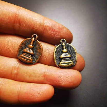Mala Amulet,Stupa Pendant - Tibetan Buddhist mala beads, view 9