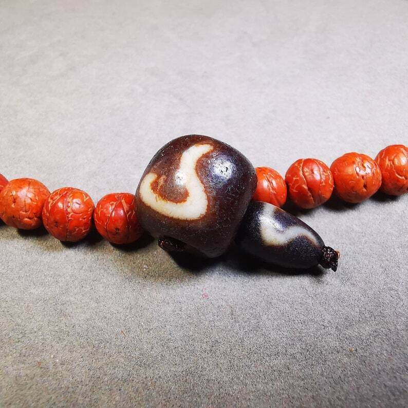 T-drilled 3-Hole Mala Bead - Tibetan Buddhist mala beads, view 5