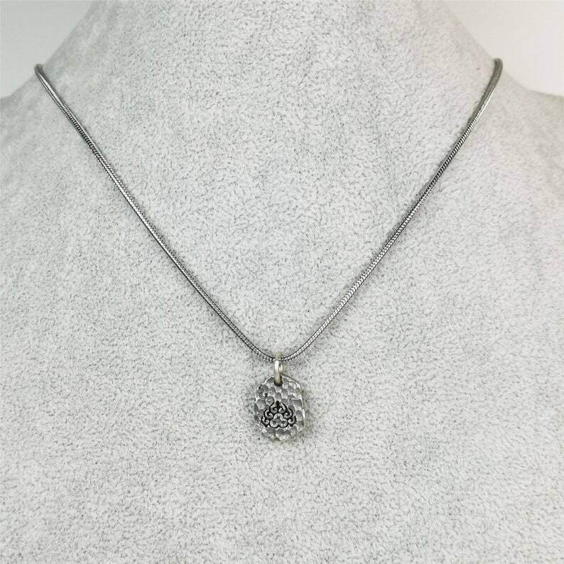 Tibetan Lucky Charm, Unique Buddhism Flame,Silver Pendant Amulet - Tibetan Buddhist amulet, view 6