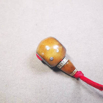 Guru Bead, T-drilled 3-Hole Bead - Tibetan Buddhist art, view 9