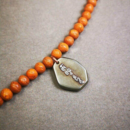 Mala Pendant,Drashi Lhamo Amulet for Prayer Beads - Tibetan Buddhist mala beads, view 6