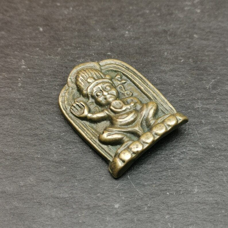 Vajrapani Amulet,Tibetan Buddhism Statue Badge,1.65" - Tibetan Buddhist amulet, view 7