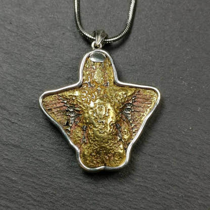Amulet,Garuda,Golden-winged Bird Pendant,1.6 inches - Tibetan Buddhist amulet, view 8