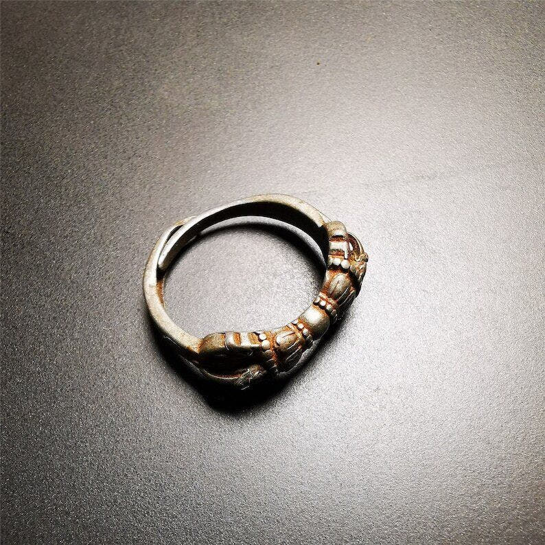 Vajra Ring,Buddhist Protection Jewelry 2.16" - Tibetan Buddhist vajra, view 11