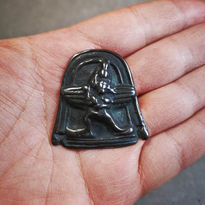 Vajrakilaya / Vajrakumara Amulet Badge,Tibetan Buddhism Pendant - Tibetan Buddhist amulet, size reference