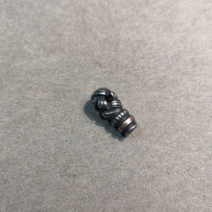 Lucky Knot T-drilled 3-Hole Bead for Prayer Bead,0.8" - Tibetan Buddhist art, view 6