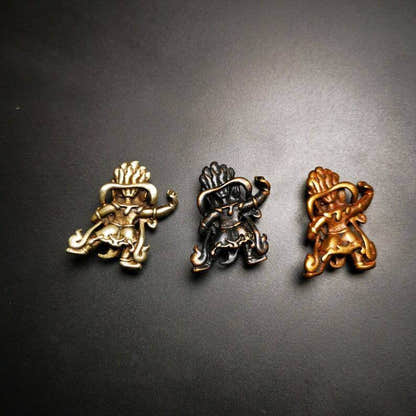 Statue,Small Vajrapani Amulet - Tibetan Buddhist amulet, view 4