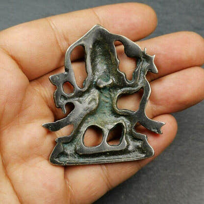 Tibetan Buddhist Statue,Mahakala Holding a Drum - Tibetan Buddhist statue, view 8
