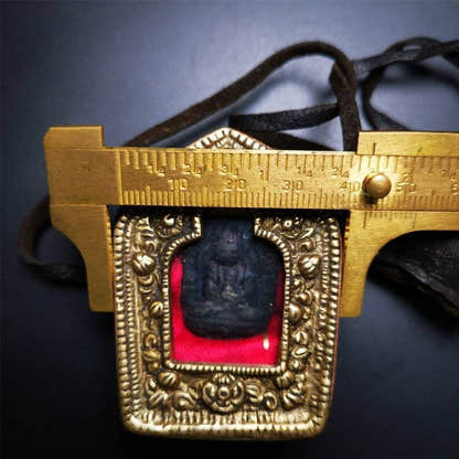 Gau Ghau Shrine of Amitayus, Amitabha,Amulet 2.36" - Tibetan Buddhist amulet, view 8
