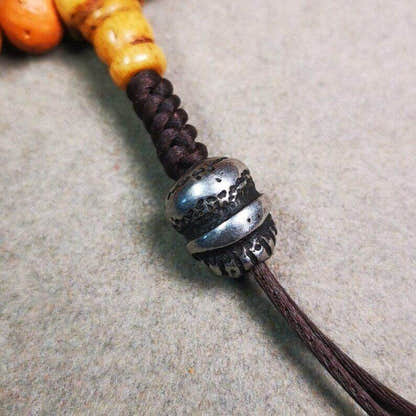 Amulet,Skull Citipati Spacer Pendant Bead for Mala,Necklace,Prayer Bead - Tibetan Buddhist mala beads, view 6