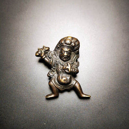 Buddhism Statue,Vajrapani Statue,Made of Thokcha - Tibetan Buddhist statue, close-up detail