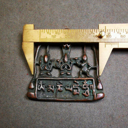 Buddha Statue Badge,Three Great Chenrezig,Manjushri,Vajrapani - Tibetan Buddhist statue, view 7