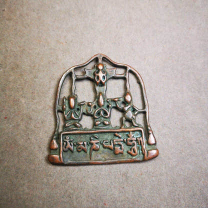 Buddha Statue Badge,Three Great Chenrezig,Manjushri,Vajrapani - Tibetan Buddhist statue, view 5