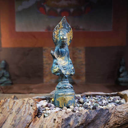 Tibetan Statue,Gilt Avalokitesvara,Padmapani - Tibetan Buddhist statue, view 5